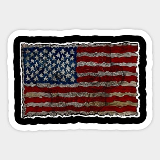 USA Flag Zombie Art Sticker